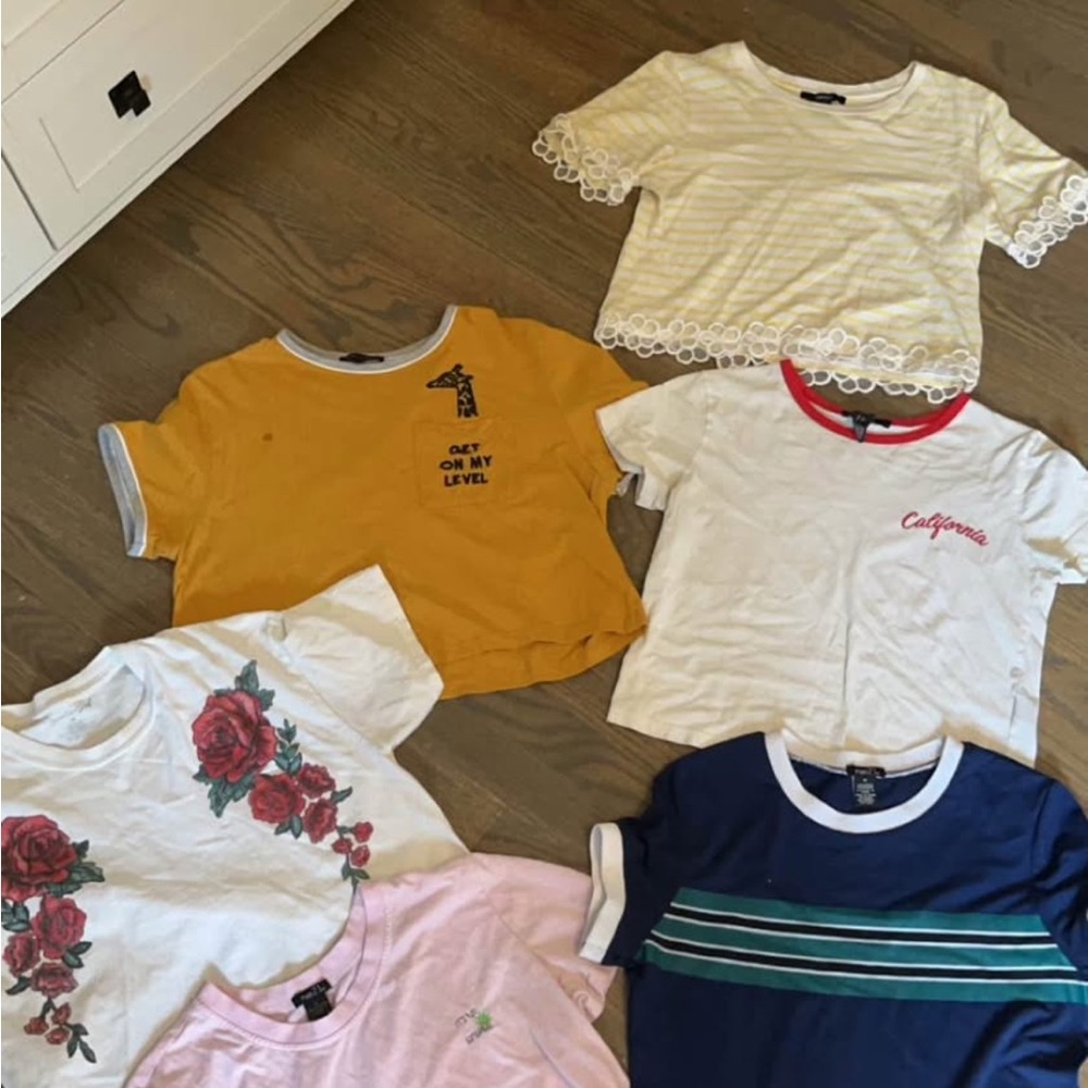 Forever 21 Yellow Crop Top